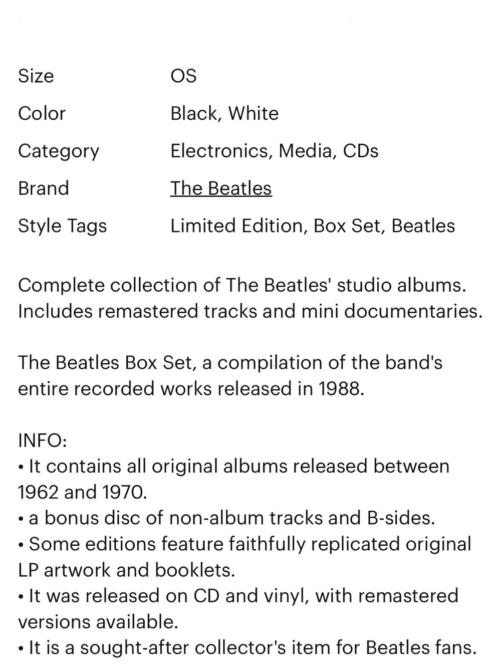 The Beatles Box Set Collection - Picture 12 of 12
